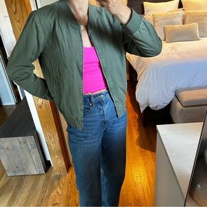 Brandy Melville olive green bomber jacket
